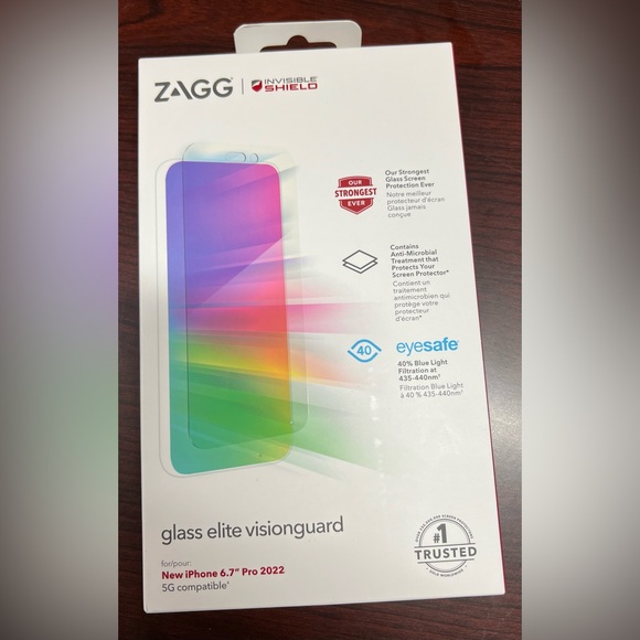 ZAGG iPhone 14 Pro Max (glass elite vision guard screen protector) NWT - Picture 2 of 13